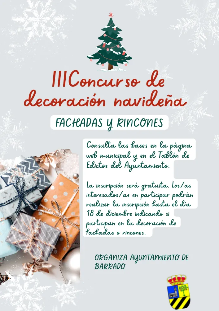 Barrado lanza el III Concurso Navideño de Decoración de Fachadas y Rincones