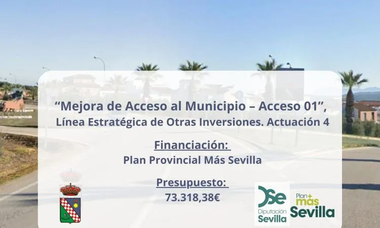 Casariche renueva su acceso principal con una inversión de más de 73.000 euros