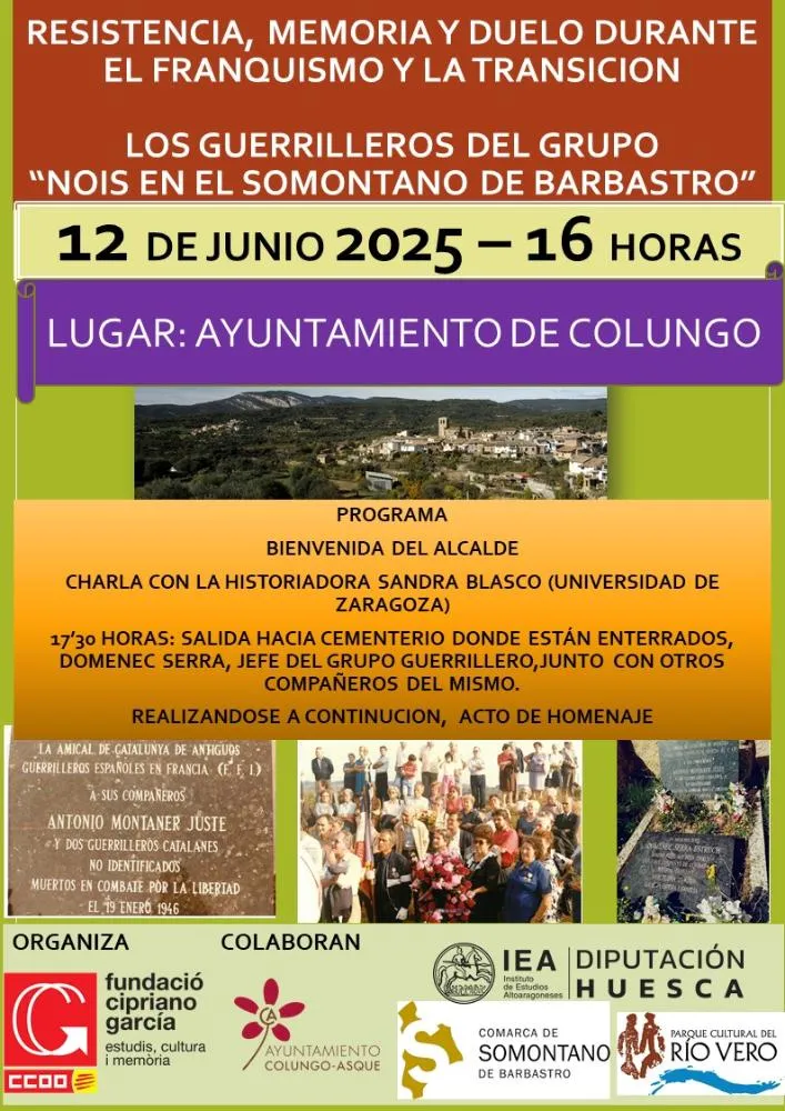 Colungo rememora la resistencia de los maquis con una conferencia y homenaje