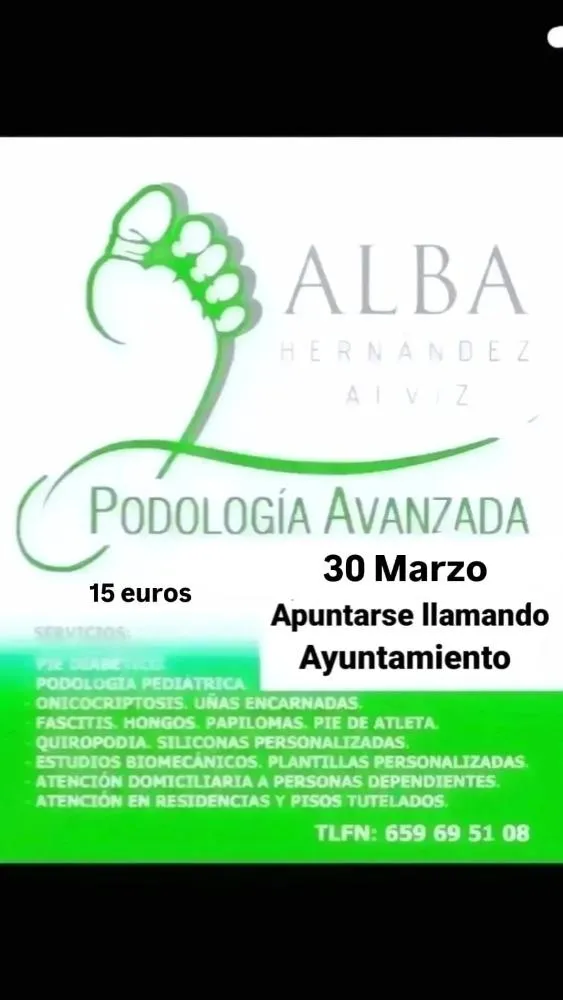 Portezuelo recibe la visita de una podóloga el 30 de marzo