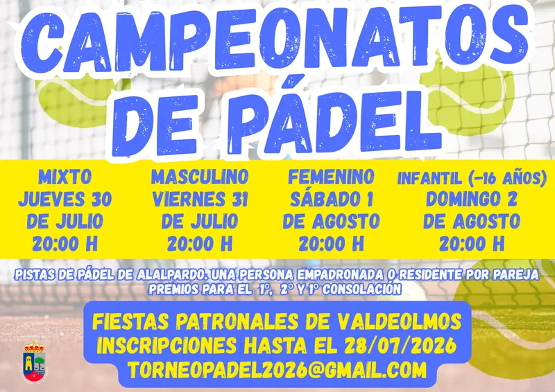 Valdeolmos-Alalpardo celebra sus fiestas patronales con un torneo de pádel