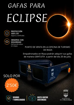 Riaza reparte gafas homologadas para el eclipse solar del 12 de agosto