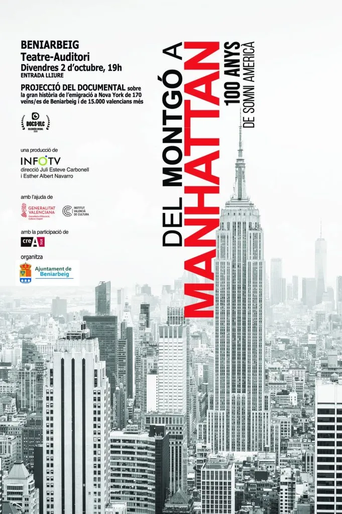 Beniarbeig estrena el documental 'Del Montgó a Manhattan' sobre la emigración valenciana