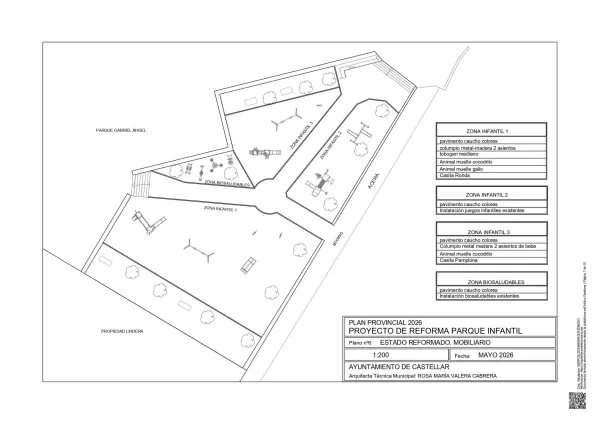 Castellar licita la reforma integral del parque infantil Gabriel Ángel por más de 80.000 euros