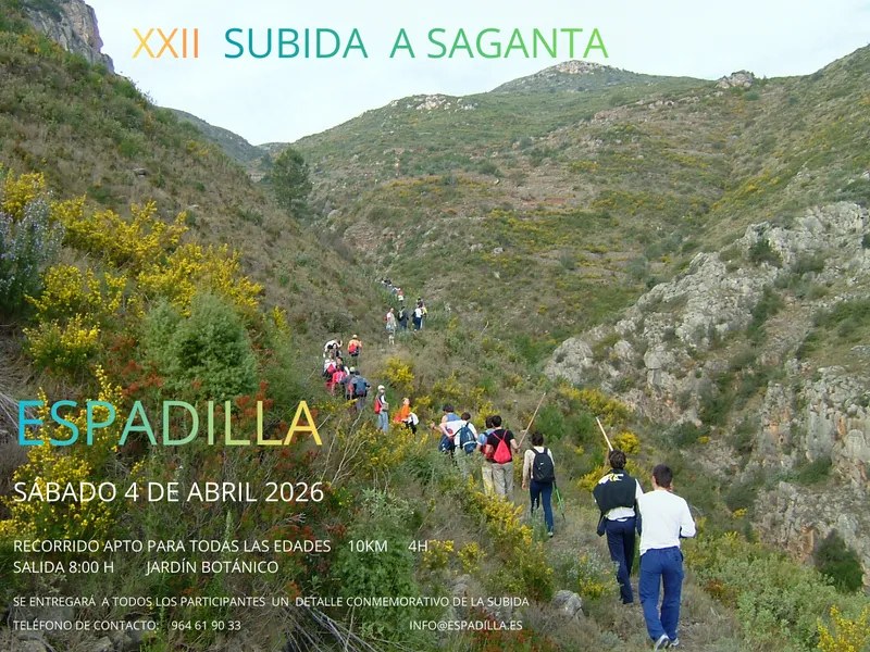La XXII Subida a Saganta recorrerá 10 km el 4 de abril desde Espadilla