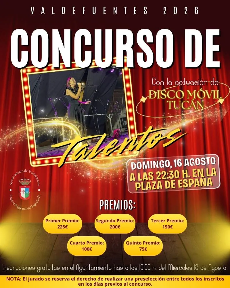 Valdefuentes convoca su Concurso de Talentos 2026