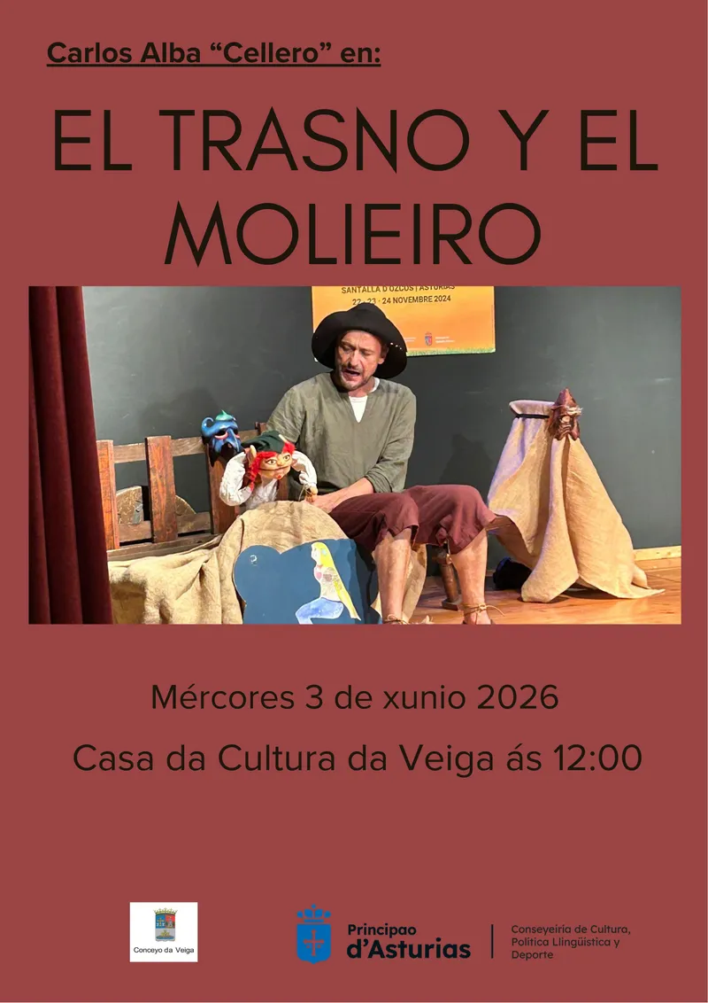 Carlos Alba "Cellero" lleva el teatro a Vegadeo con "El Trasno y el Mulero"