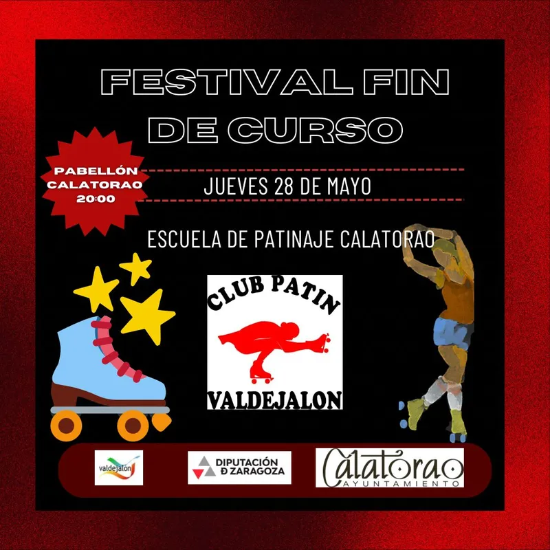 Calatorao celebra el fin de curso de patinaje con un festival y cierre temporal de instalaciones