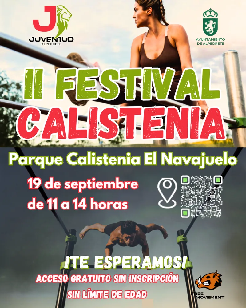 Alpedrete celebra el II Festival de Calistenia en el parque El Navajuelo