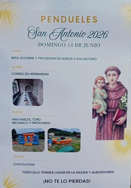 Pendueles celebra la fiesta de San Antonio con misa, comida y actividades infantiles