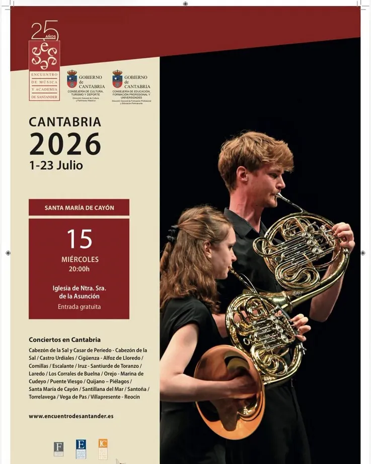 Concierto de jóvenes talentos musicales en la Iglesia de Ntra. Sra. de la Asunción de Santa María de Cayón