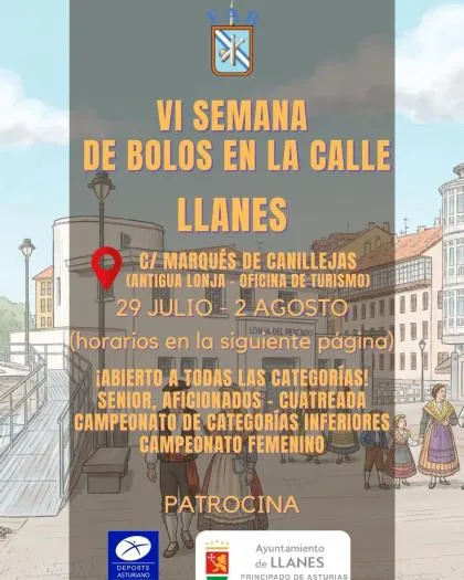Llanes acoge la VI Semana de Bolos en la Calle con competiciones para todas las edades