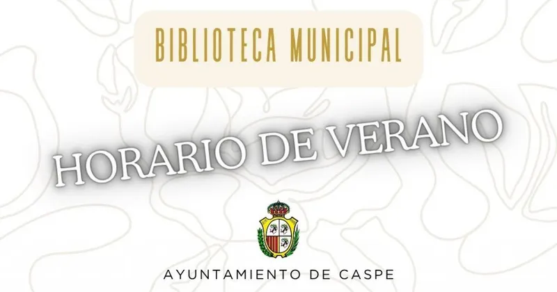 La Biblioteca Municipal de Caspe ajusta su horario de verano del 15 de junio al 4 de septiembre