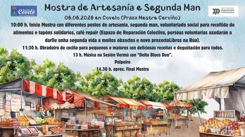 Covelo celebra una feria de artesanía y segunda mano con actividades para toda la familia