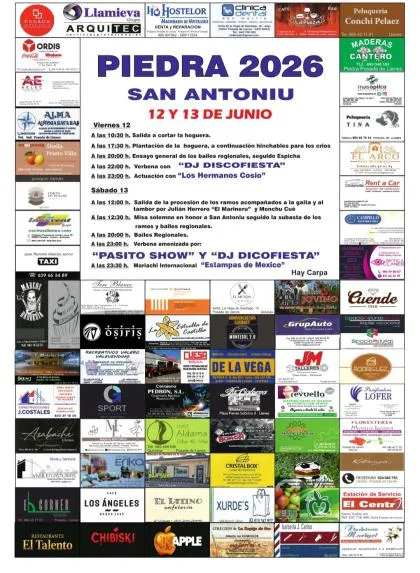 Piedra celebra la fiesta de San Antoniu con hogueras, procesiones y verbenas