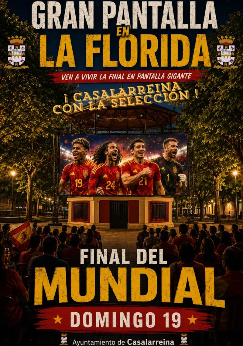 Casalarreina instala pantalla gigante para la final del Mundial de fútbol