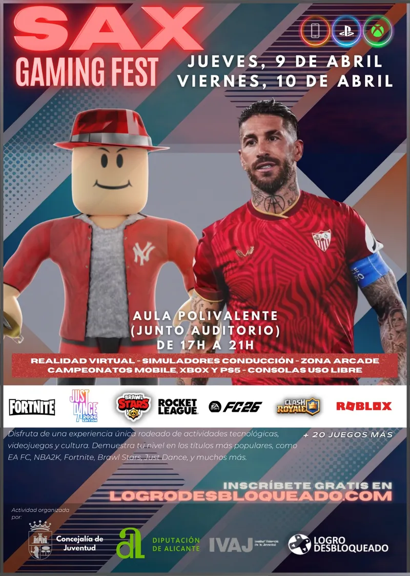 Sax acoge el festival de gaming y realidad virtual SAX GAMING FEST los días 9 y 10 de abril