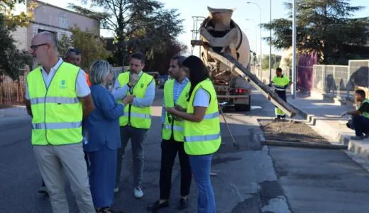 Las obras de reparación de aceras en el Polígono Municipal de Tudela llegan a su fin
