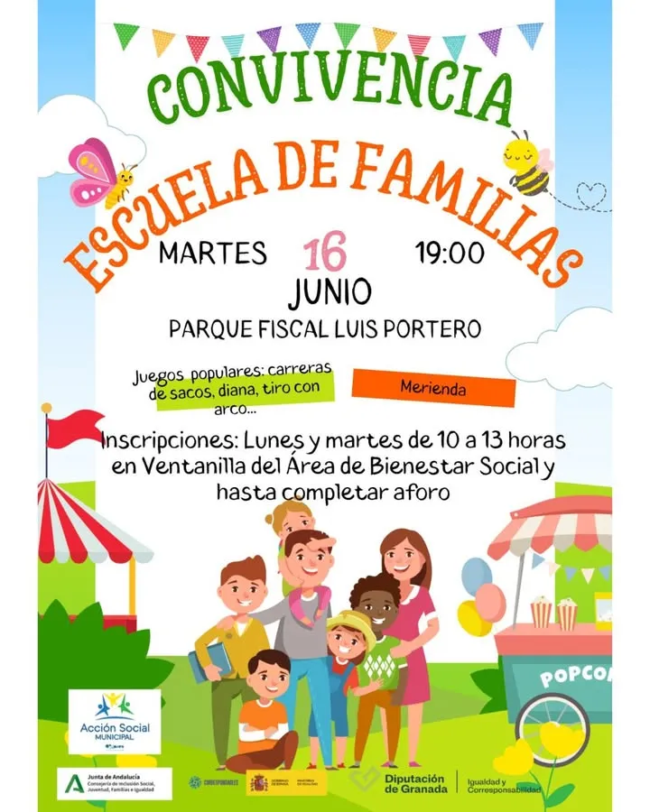 Ogíjares celebra la última Escuela de Familias antes del verano con juegos y merienda