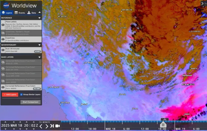 El CODOS detecta una nueva capa de polvo en la nieve de Colorado tras tormenta de viento