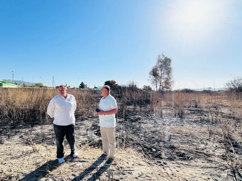 Lorca exige a la CHS la limpieza urgente del Guadalentín tras el incendio y ante la Feria