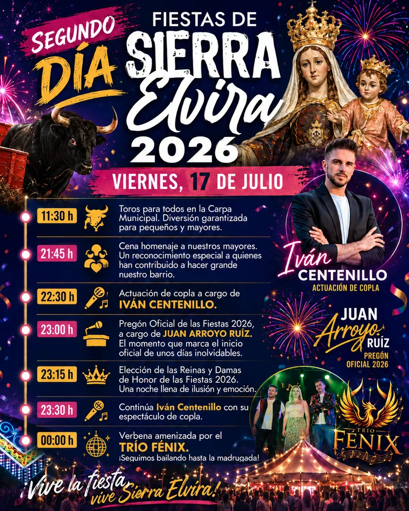Sierra Elvira celebra su segundo día de fiestas con pregón y actividades para todos