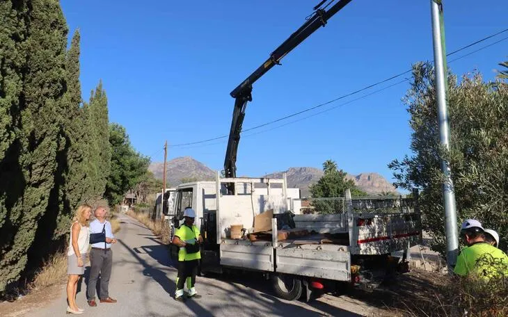 Benidorm invierte 173.515 euros en mejorar el alumbrado de caminos rurales con tecnología LED y solar