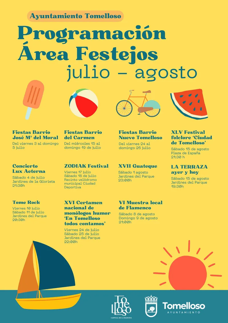 Tomelloso desvela su agenda estival: Fiestas, conciertos y cultura para julio y agosto