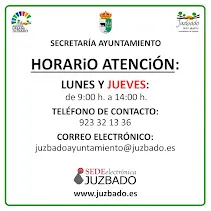 Juzbado actualiza los horarios de atención al público de su Ayuntamiento y Oficina de Desarrollo Local