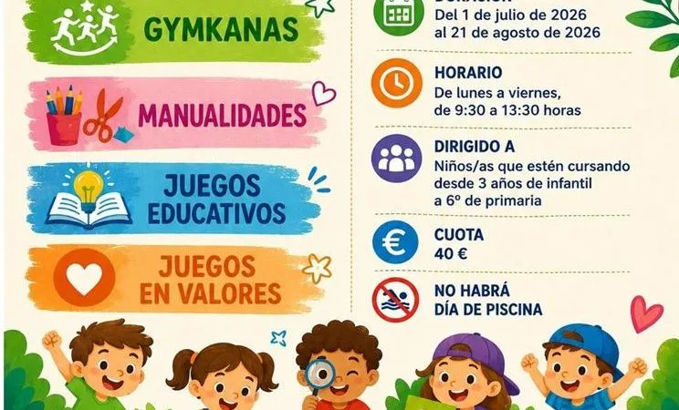 Casariche abre inscripciones para su campamento de verano 2026