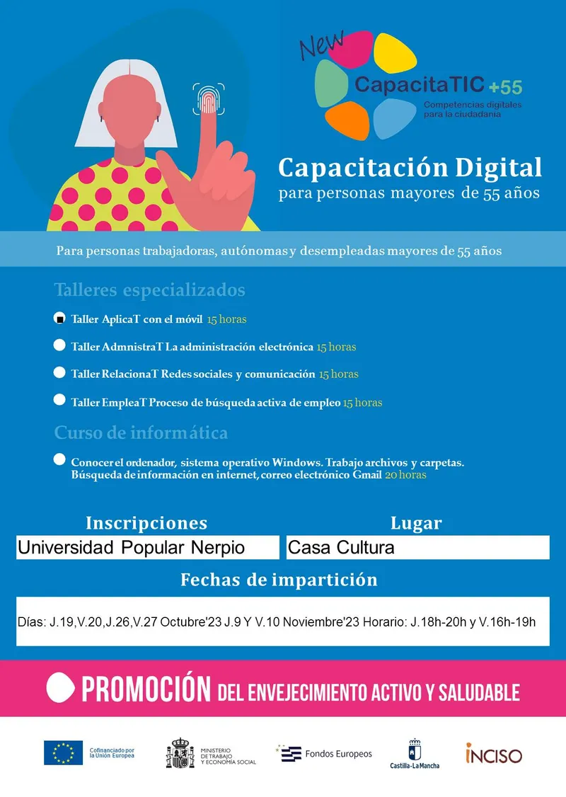 Nerpio impulsa la formación digital para mayores de 55 años