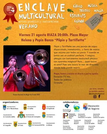 Riaza celebra el verano con el espectáculo 'Pepín y Tartiflette' este viernes