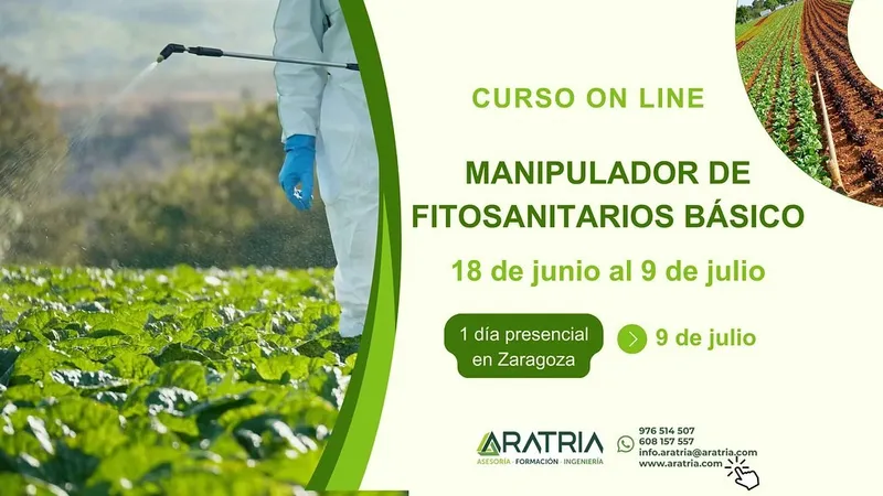 Curso online de manipulador de fitosanitarios básico disponible en Quinto