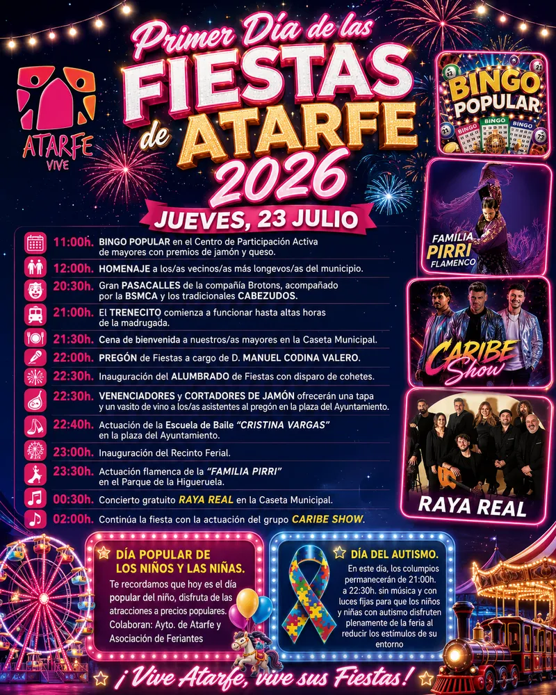 Atarfe da inicio a sus fiestas anuales con un programa variado para todos los públicos