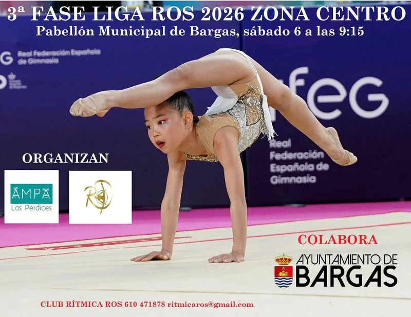 Bargas acoge la 3ª fase de la Liga ROS de Gimnasia Rítmica