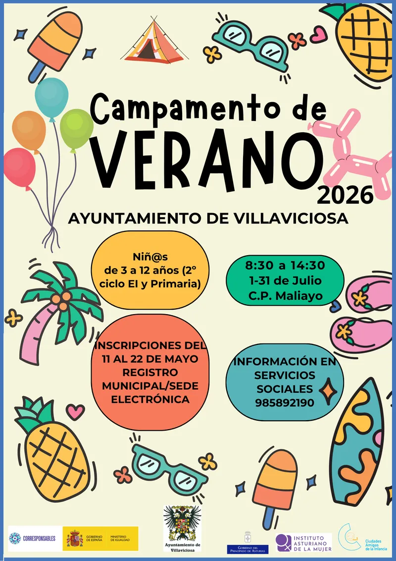 Villaviciosa lanza su campamento de verano para niños de 3 a 12 años