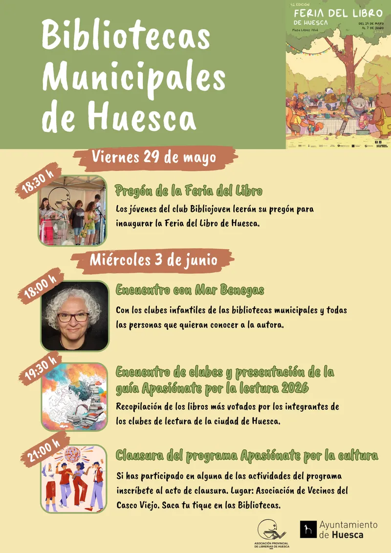 Las Bibliotecas Municipales de Huesca participan en la Feria del Libro 2026