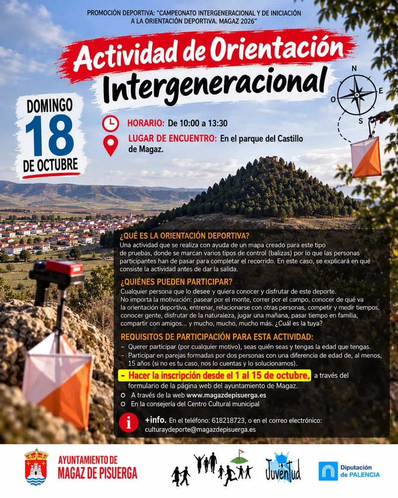 Magaz de Pisuerga organiza una jornada de orientación deportiva intergeneracional