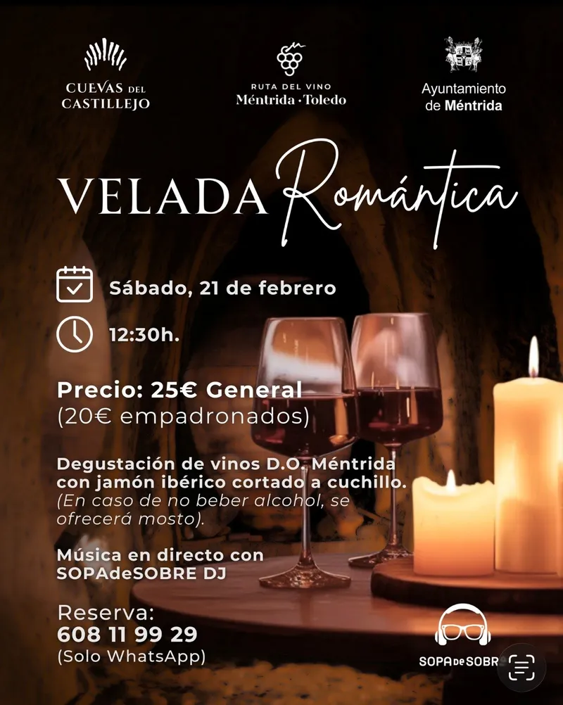 Méntrida celebra una velada romántica en las Cuevas del Castillejo