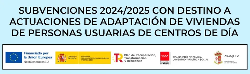 Aranjuez abre el plazo para subvenciones de adaptación de viviendas a usuarios de centros de día