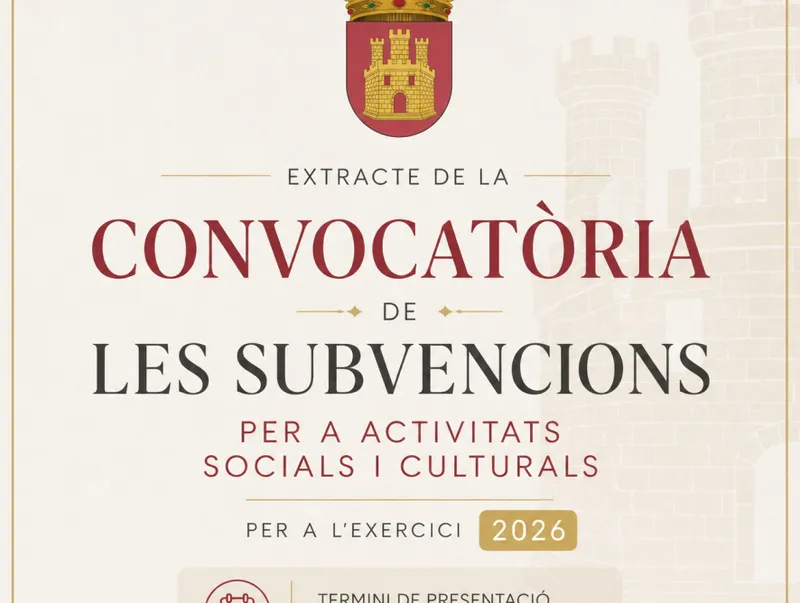 Borriol abre el plazo para subvenciones culturales y sociales 2026 con bases modificadas