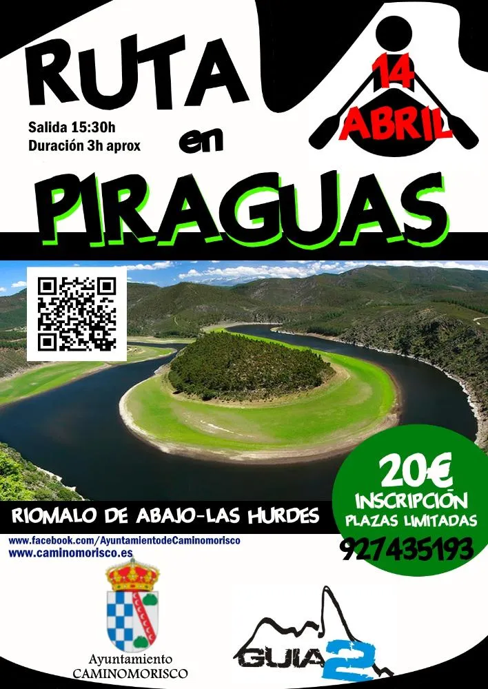 Caminomorisco organiza una ruta en piragua por el río Alagón el 14 de abril