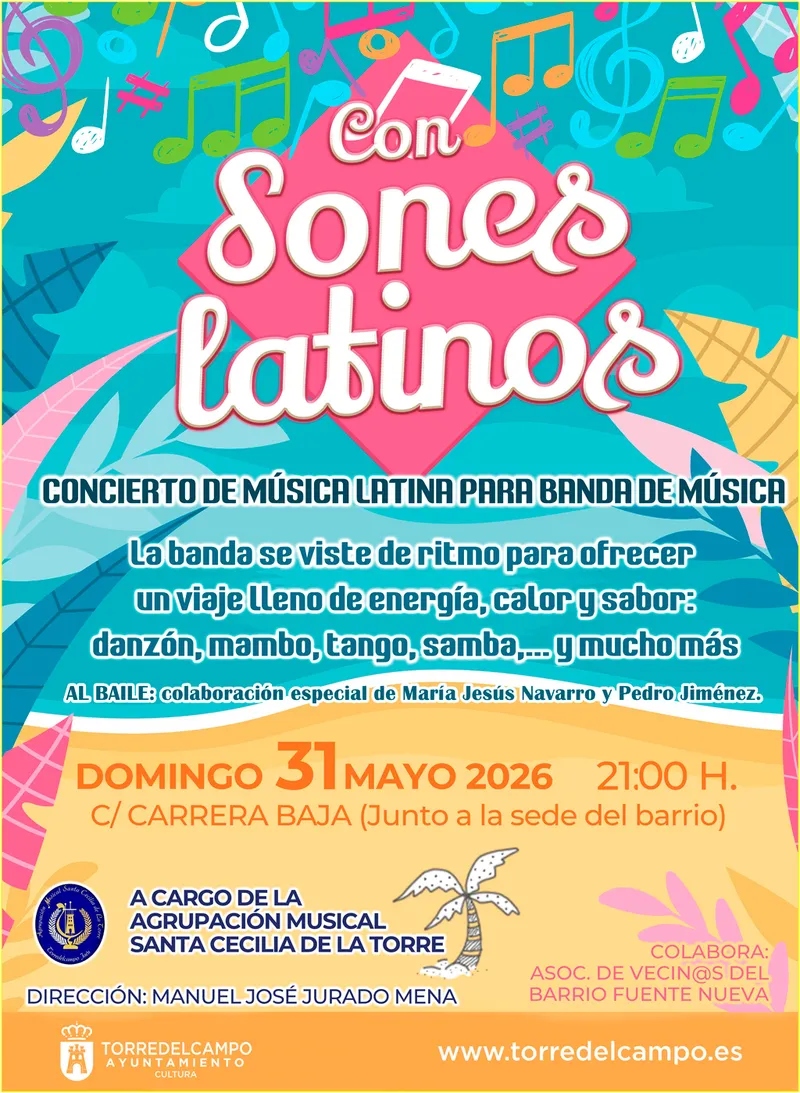 Torredelcampo celebra el concierto 'Con Sones Latinos' el 31 de mayo