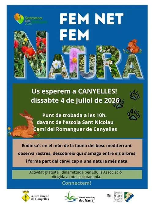 Canyelles organiza una actividad ambiental para familias el 4 de julio