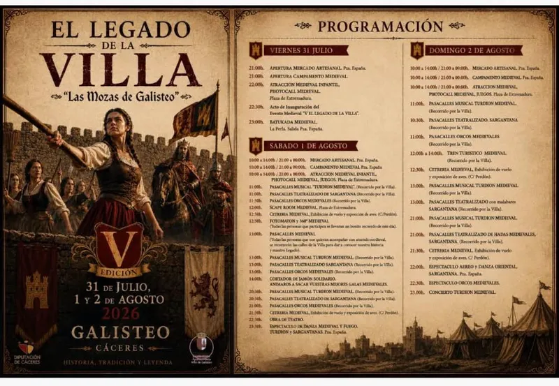 Galisteo celebra 'El Legado de la Villa' y 'Las Mozas' a finales de julio y principios de agosto