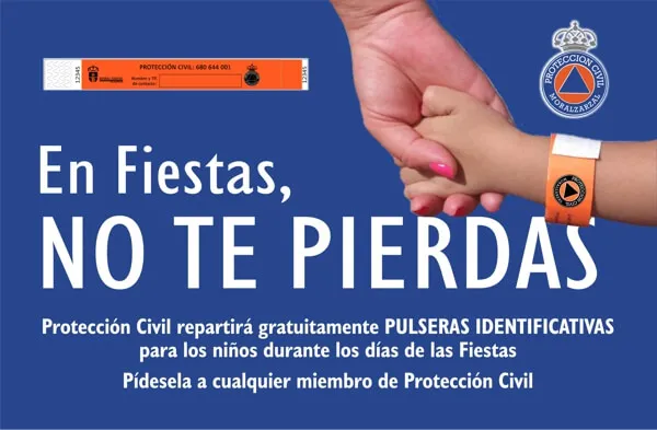 Protección Civil de Moralzarzal reparte pulseras identificativas gratuitas para niños en las Fiestas Patronales