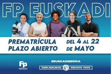 Euskadi abre el plazo de prematrícula para ciclos formativos de FP del curso 2026-2027