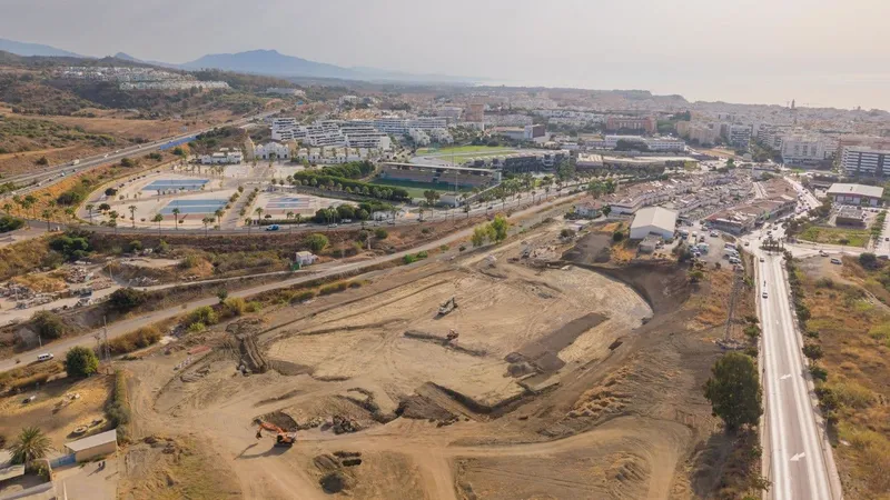 Estepona avanza en la construcción de su futuro velódromo y complejo deportivo