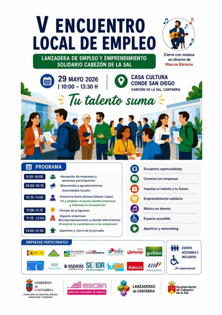 Cabezón de la Sal acoge el V Encuentro Local de Empleo para conectar talento y empresas