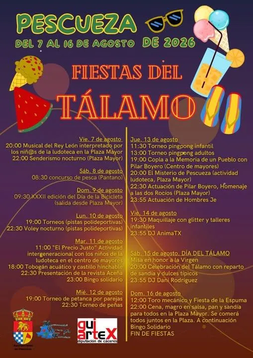 Pescueza anuncia el programa completo de las Fiestas del Tálamo 2026